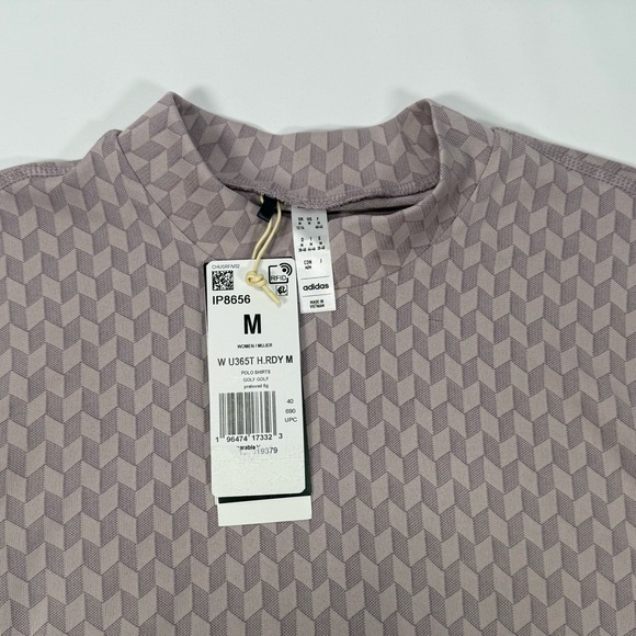 NWT New Adidas Women's Ultimate365 Tour Heat Rdy Medium M Mock Neck Polo Shirt - Picture 6 of 7